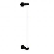 Allied Brass CV-407G-18SM-BKM - Clearview Collection 18 Inch Single Side Shower Door Pull with Groovy Accents