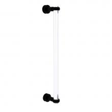 Allied Brass CV-407T-18SM-BKM - Clearview Collection 18 Inch Single Side Shower Door Pull with Twisted Accents