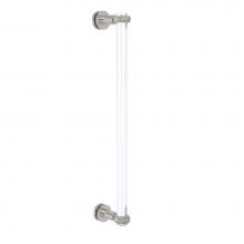 Allied Brass CV-407T-18SM-SN - Clearview Collection 18 Inch Single Side Shower Door Pull with Twisted Accents