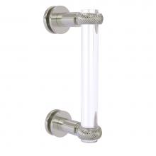Allied Brass CV-407T-8SM-SN - Clearview Collection 8 Inch Single Side Shower Door Pull with Twisted Accents