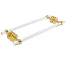 Allied Brass CV-41-BB-18-PB - Clearview Collection 18 Inch Back to Back Shower Door Towel Bar