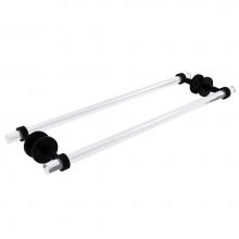 Allied Brass CV-41-BB-24-BKM - Clearview Collection 24 Inch Back to Back Shower Door Towel Bar