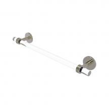 Allied Brass CV-41D-24-PNI - Clearview Collection 24 Inch Towel Bar with Dotted Accents