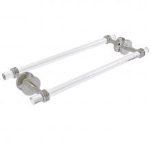 Allied Brass CV-41D-BB-18-SN - Clearview Collection 18 Inch Back to Back Shower Door Towel Bar with Dotted Accents