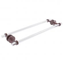 Allied Brass CV-41D-BB-24-CA - Clearview Collection 24 Inch Back to Back Shower Door Towel Bar with Dotted Accents