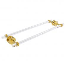 Allied Brass CV-41D-BB-24-PB - Clearview Collection 24 Inch Back to Back Shower Door Towel Bar with Dotted Accents