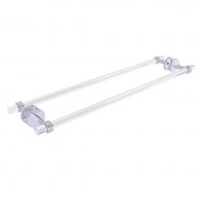 Allied Brass CV-41D-BB-30-SCH - Clearview Collection 30 Inch Back to Back Shower Door Towel Bar with Dotted Accents