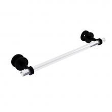 Allied Brass CV-41D-SM-18-BKM - Clearview Collection 18 Inch Shower Door Towel Bar with Dotted Accents