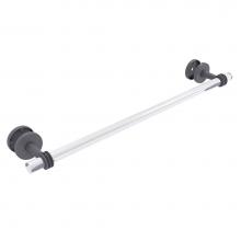 Allied Brass CV-41D-SM-24-GYM - Clearview Collection 24 Inch Shower Door Towel Bar with Dotted Accents