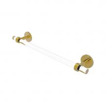 Allied Brass CV-41G-18-PB - Clearview Collection 18 Inch Towel Bar with Groovy Accents