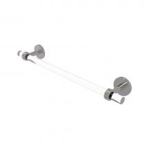 Allied Brass CV-41G-24-SN - Clearview Collection 24 Inch Towel Bar with Groovy Accents