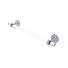 Allied Brass CV-41G-30-SCH - Clearview Collection 30 Inch Towel Bar with Groovy Accents