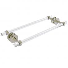 Allied Brass CV-41G-BB-18-PNI - Clearview Collection 18 Inch Back to Back Shower Door Towel Bar with Groovy Accents