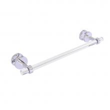 Allied Brass CV-41G-SM-18-PC - Clearview Collection 18 Inch Shower Door Towel Bar with Groovy Accents