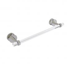 Allied Brass CV-41G-SM-18-SN - Clearview Collection 18 Inch Shower Door Towel Bar with Groovy Accents