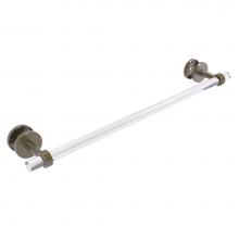 Allied Brass CV-41G-SM-24-ABR - Clearview Collection 24 Inch Shower Door Towel Bar with Groovy Accents