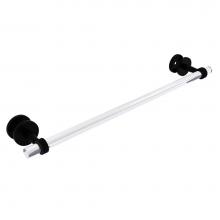 Allied Brass CV-41G-SM-24-BKM - Clearview Collection 24 Inch Shower Door Towel Bar with Groovy Accents