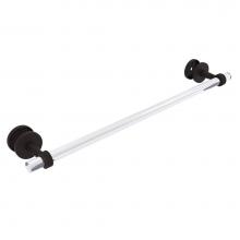 Allied Brass CV-41G-SM-24-ORB - Clearview Collection 24 Inch Shower Door Towel Bar with Groovy Accents