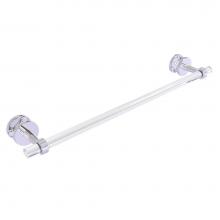 Allied Brass CV-41G-SM-24-PC - Clearview Collection 24 Inch Shower Door Towel Bar with Groovy Accents