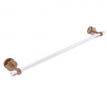 Allied Brass CV-41G-SM-30-BBR - Clearview Collection 30 Inch Shower Door Towel Bar with Groovy Accents