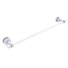 Allied Brass CV-41G-SM-30-WHM - Clearview Collection 30 Inch Shower Door Towel Bar with Groovy Accents
