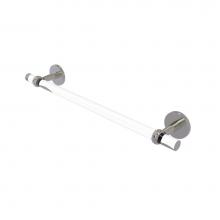 Allied Brass CV-41T-18-SN - Clearview Collection 18 Inch Towel Bar with Twisted Accents