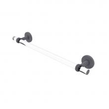 Allied Brass CV-41T-24-GYM - Clearview Collection 24 Inch Towel Bar with Twisted Accents