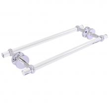 Allied Brass CV-41T-BB-18-PC - Clearview Collection 18 Inch Back to Back Shower Door Towel Bar with Twisted Accents