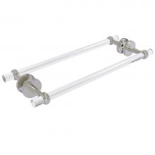 Allied Brass CV-41T-BB-18-SN - Clearview Collection 18 Inch Back to Back Shower Door Towel Bar with Twisted Accents