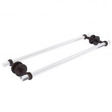 Allied Brass CV-41T-BB-24-VB - Clearview Collection 24 Inch Back to Back Shower Door Towel Bar with Twisted Accents