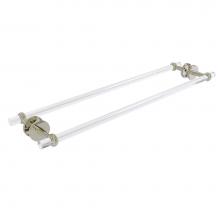 Allied Brass CV-41T-BB-30-PNI - Clearview Collection 30 Inch Back to Back Shower Door Towel Bar with Twisted Accents