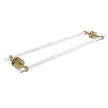 Allied Brass CV-41T-BB-30-UNL - Clearview Collection 30 Inch Back to Back Shower Door Towel Bar with Twisted Accents