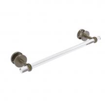 Allied Brass CV-41T-SM-18-ABR - Clearview Collection 18 Inch Shower Door Towel Bar with Twisted Accents