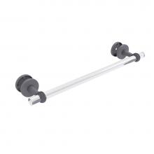 Allied Brass CV-41T-SM-18-GYM - Clearview Collection 18 Inch Shower Door Towel Bar with Twisted Accents