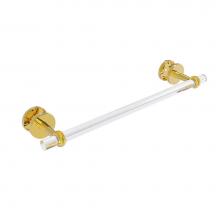 Allied Brass CV-41T-SM-18-PB - Clearview Collection 18 Inch Shower Door Towel Bar with Twisted Accents