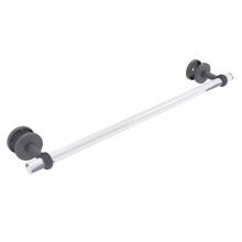 Allied Brass CV-41T-SM-24-GYM - Clearview Collection 24 Inch Shower Door Towel Bar with Twisted Accents