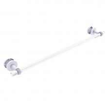 Allied Brass CV-41T-SM-30-WHM - Clearview Collection 30 Inch Shower Door Towel Bar with Twisted Accents