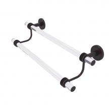 Allied Brass CV-72D-18-VB - Clearview Collection 18 Inch Double Towel Bar with Dotted Accents