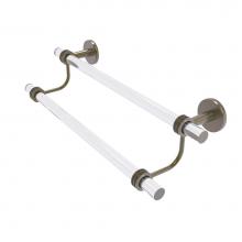 Allied Brass CV-72D-24-ABR - Clearview Collection 24 Inch Double Towel Bar with Dotted Accents