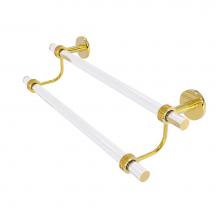 Allied Brass CV-72D-30-PB - Clearview Collection 30 Inch Double Towel Bar with Dotted Accents