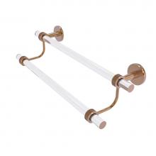 Allied Brass CV-72D-36-BBR - Clearview Collection 36 Inch Double Towel Bar with Dotted Accents