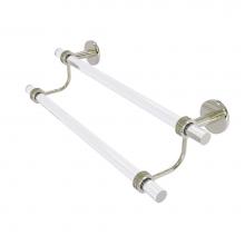 Allied Brass CV-72D-36-PNI - Clearview Collection 36 Inch Double Towel Bar with Dotted Accents
