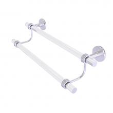 Allied Brass CV-72D-36-SCH - Clearview Collection 36 Inch Double Towel Bar with Dotted Accents