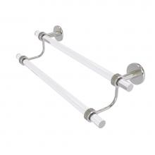Allied Brass CV-72D-36-SN - Clearview Collection 36 Inch Double Towel Bar with Dotted Accents