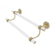Allied Brass CV-72G-18-SBR - Clearview Collection 18 Inch Double Towel Bar with Groovy Accents