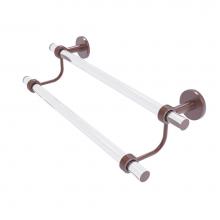 Allied Brass CV-72G-36-CA - Clearview Collection 36 Inch Double Towel Bar with Groovy Accents