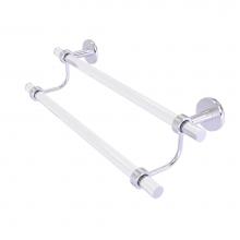 Allied Brass CV-72G-36-SCH - Clearview Collection 36 Inch Double Towel Bar with Groovy Accents