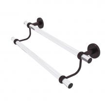 Allied Brass CV-72T-18-ABZ - Clearview Collection 18 Inch Double Towel Bar with Twisted Accents