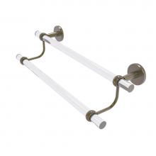 Allied Brass CV-72T-24-ABR - Clearview Collection 24 Inch Double Towel Bar with Twisted Accents