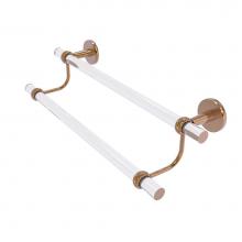 Allied Brass CV-72T-24-BBR - Clearview Collection 24 Inch Double Towel Bar with Twisted Accents